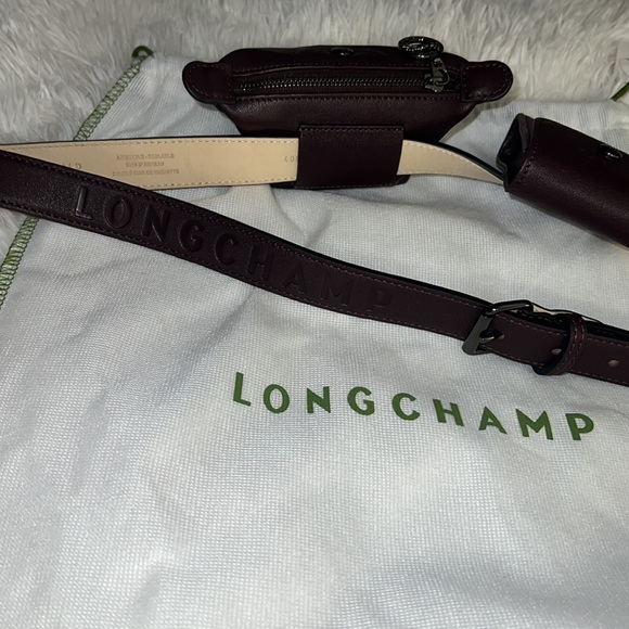 Longchamp 🔥🔥🔥 Burgundy Leather Le Pliage Cuir Ladies' Belt Bag -RARE FIND - Picture 7 of 7